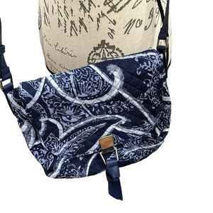 Vera Bradley Carson Crossbody Purse Indio Blue